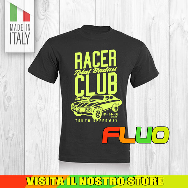 T SHIRT MAGLIA 1 CAR AUTO RACE TUNING RACER MOTOR VINTAGE OLD FLUO UOMO DONNA