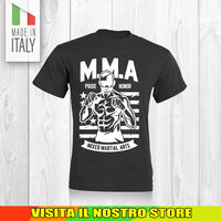 T SHIRT MAGLIA MMA 2 FIGHTER GUERRIERO SPORT TRAIN GYM NO PAIN FLUO UOMO DONNA