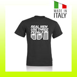 T-SHIRT HAPPINESS REAL MEN - UNISEX